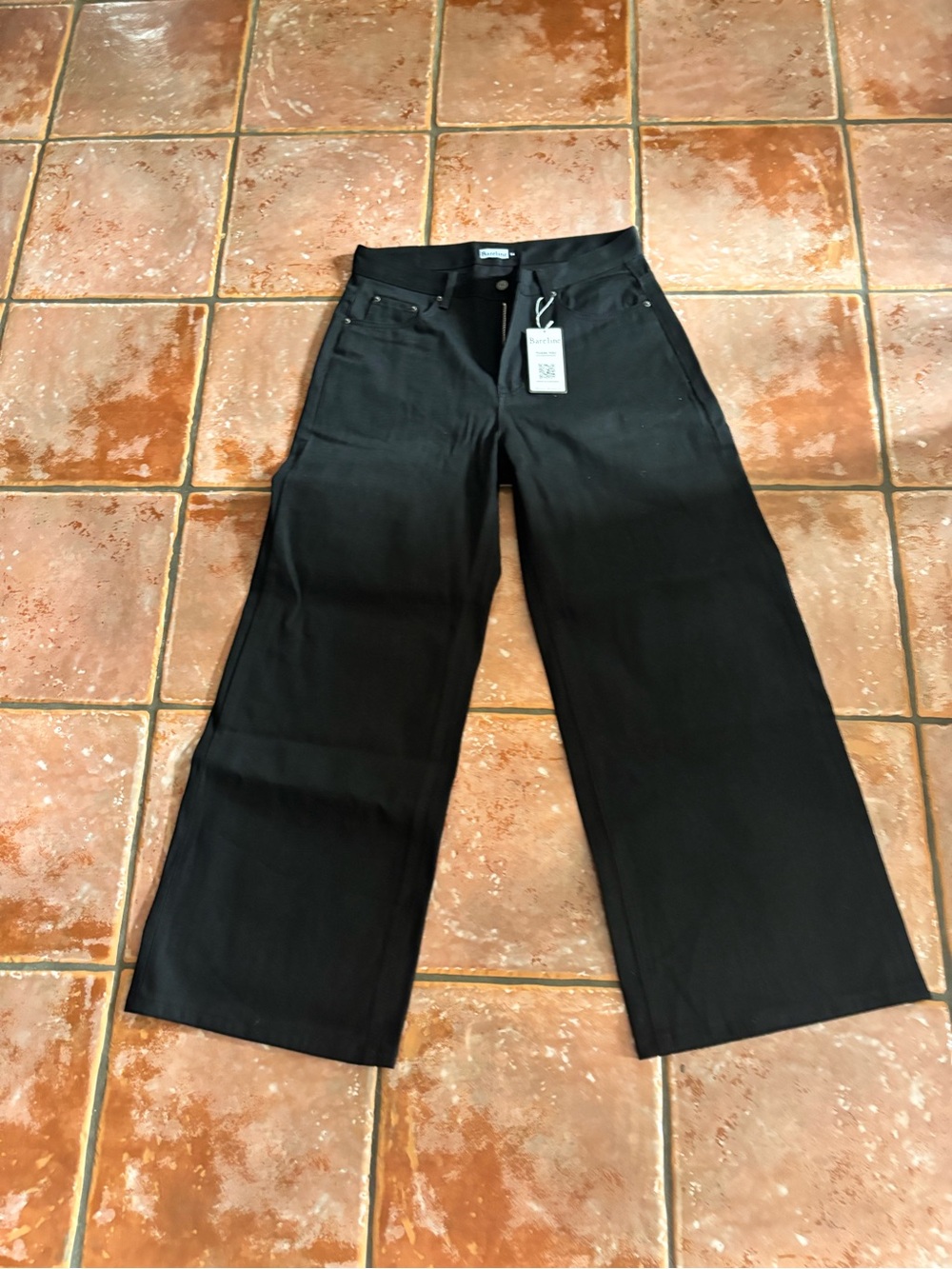 Men's Black Wide-Leg Jeans - Flared Straight Fit